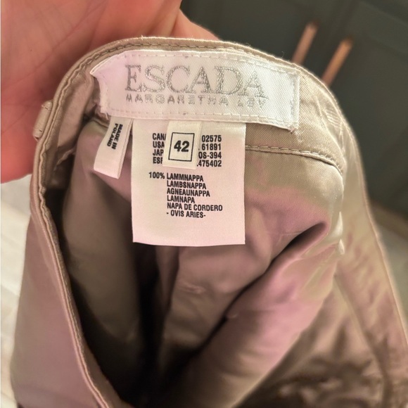 Escada Margaretha Ley Vintage NWT High Waisted 100% Lamb Leather Pants - Picture 8 of 9